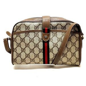 Gucci Sherryline PVC Leather Brown Crossbody Bag